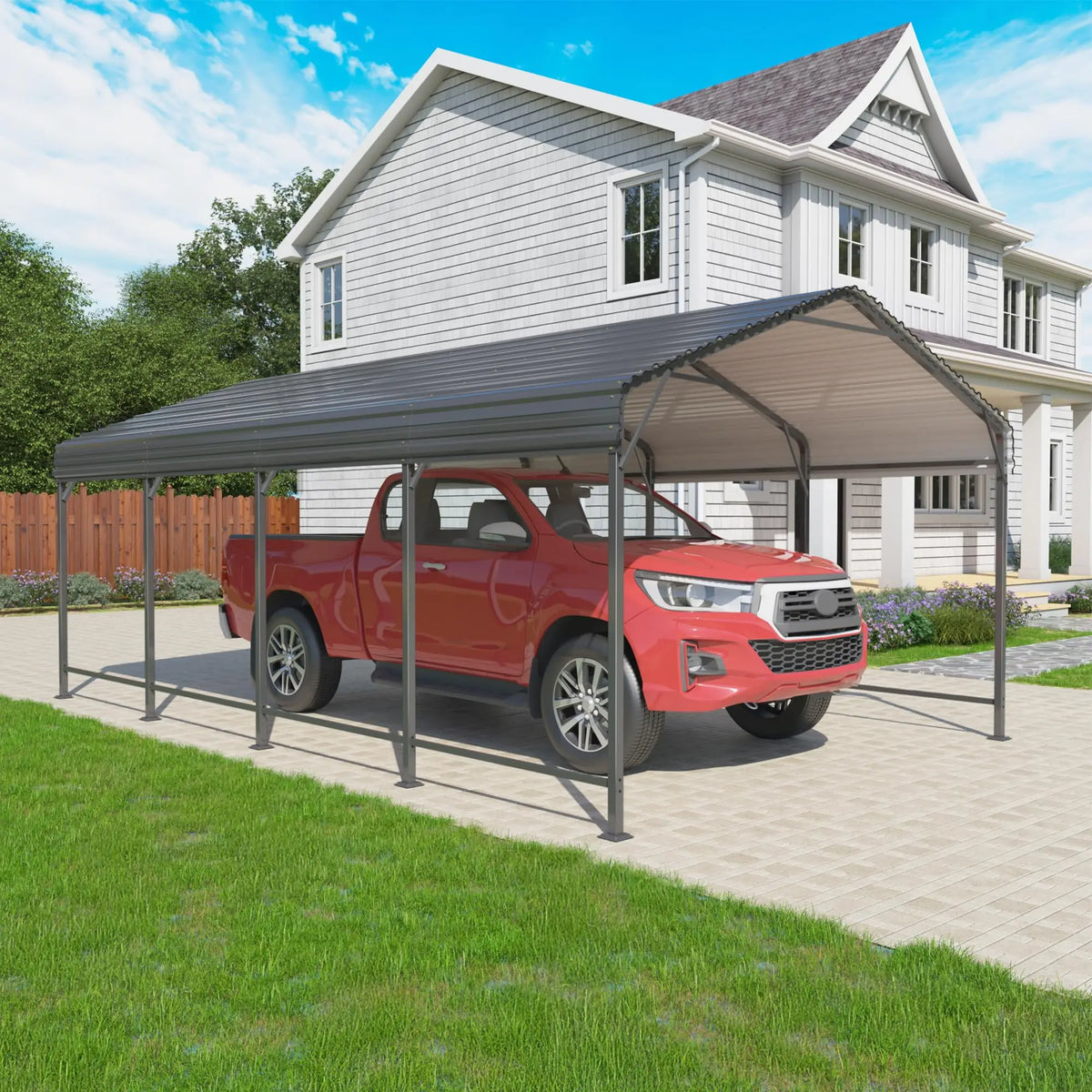 Fixoora Heavy-Duty Metal Carport