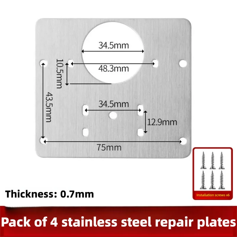 Fixoora Cabinet Door Hinge Reinforcement Plate Kit