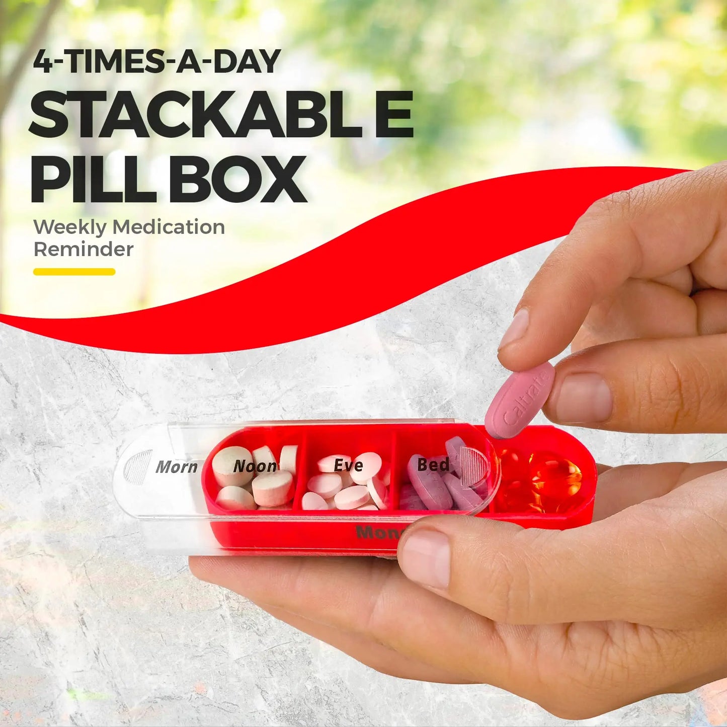Fixoora 7-Day AM/PM Pill Organizer