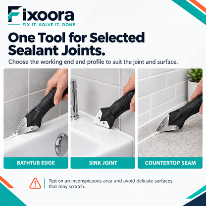 Fixoora 5-in-1 Silicone Caulking & Grout Tool