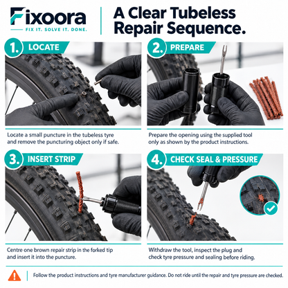 Fixoora Tubeless Bike Tire Repair Kit
