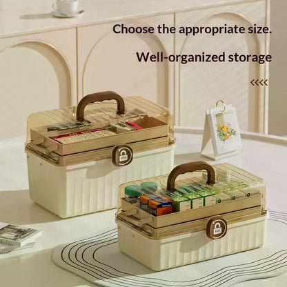 Fixoora 3-Tier Medicine & First Aid Organizer