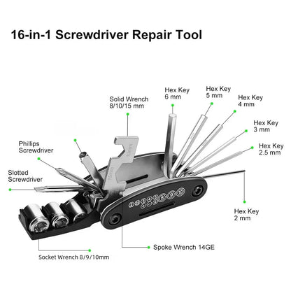Bike Repair Multi-Tool Kit