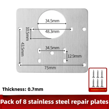 Fixoora Cabinet Door Hinge Reinforcement Plate Kit