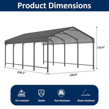 Fixoora Heavy-Duty Metal Carport