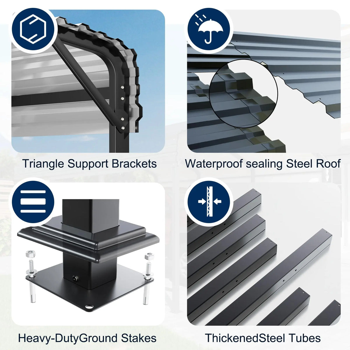 Fixoora Heavy-Duty Metal Carport