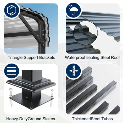 Fixoora Heavy-Duty Metal Carport