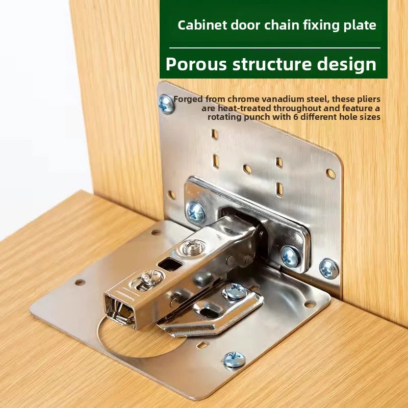 Fixoora Cabinet Door Hinge Reinforcement Plate Kit