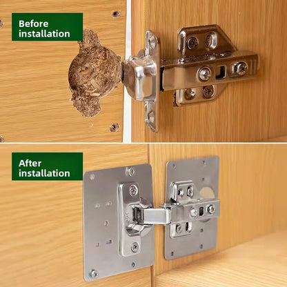 Fixoora Cabinet Door Hinge Reinforcement Plate Kit