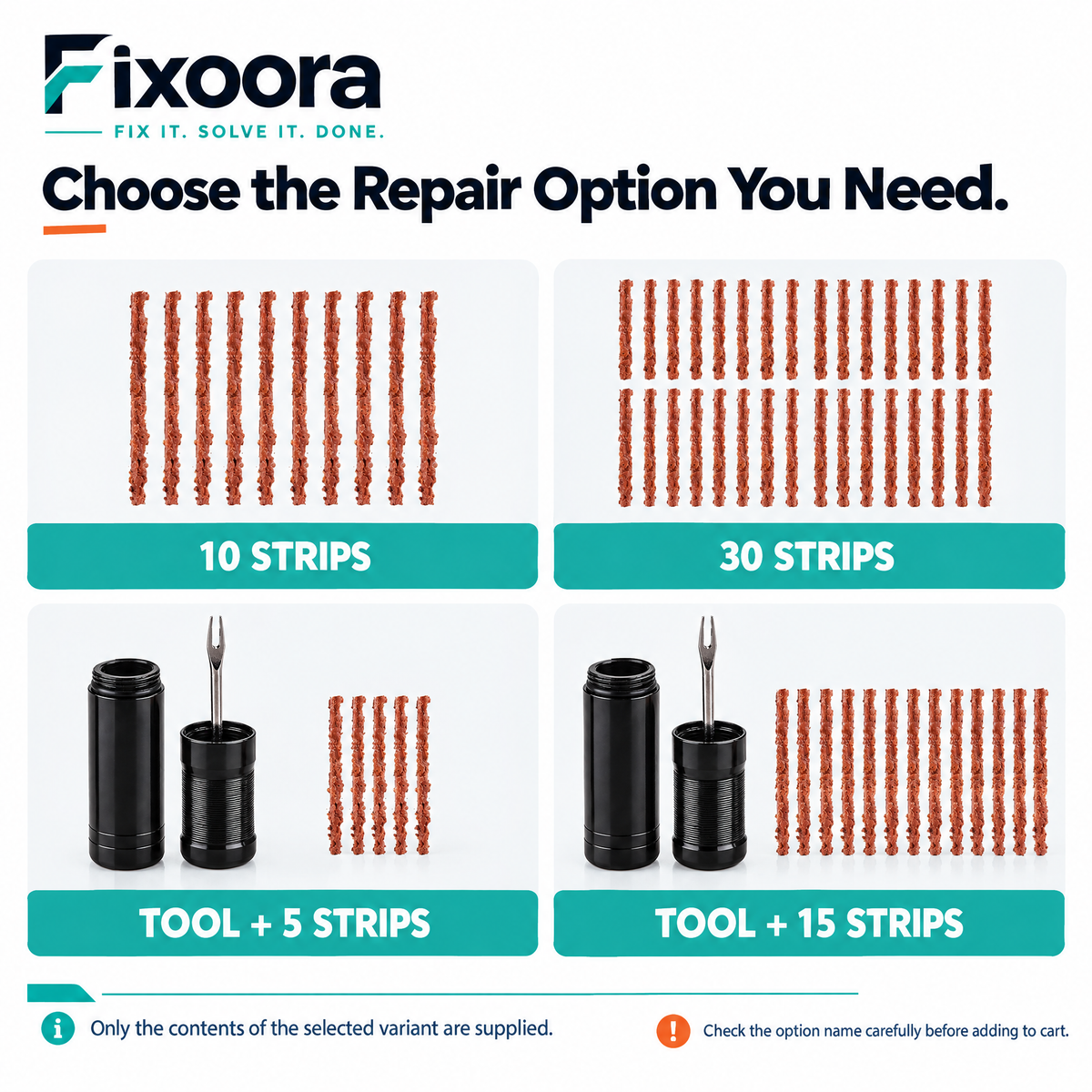 Fixoora Tubeless Bike Tire Repair Kit