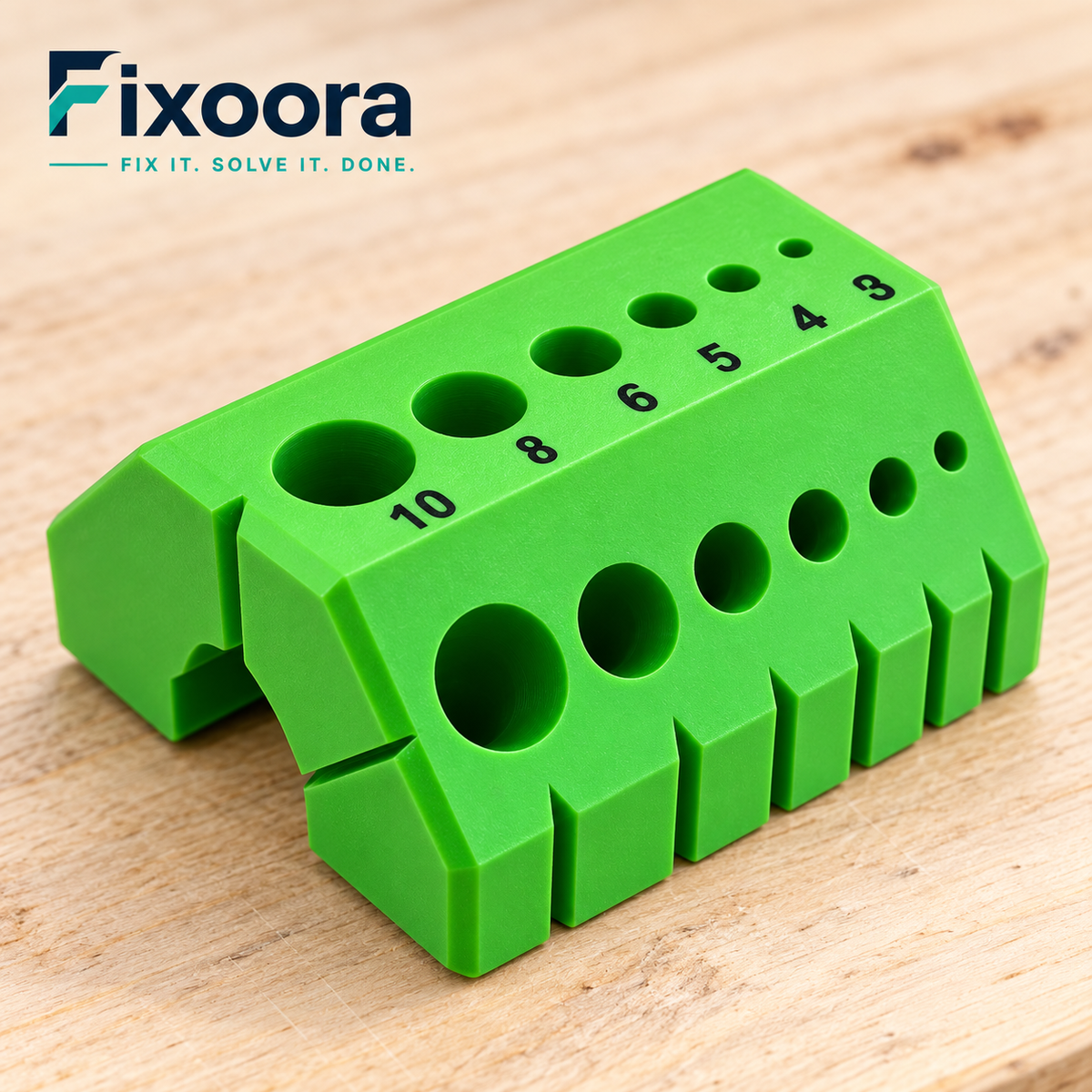 Fixoora 45 and 90 Degree Drill Guide showing numbered guide openings