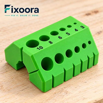 Fixoora 45 and 90 Degree Drill Guide showing numbered guide openings