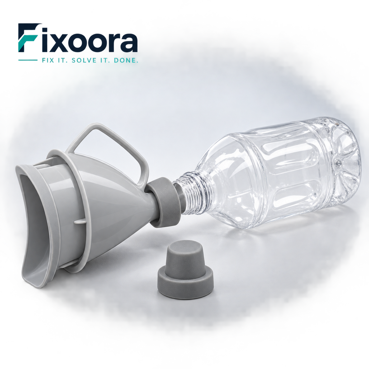 Fixoora portable urinal bottle and funnel components