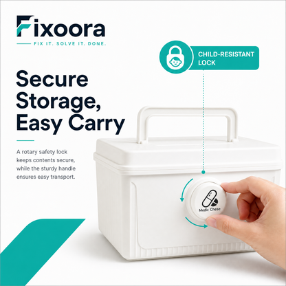 Fixoora 3-Tier Medicine & First Aid Organizer
