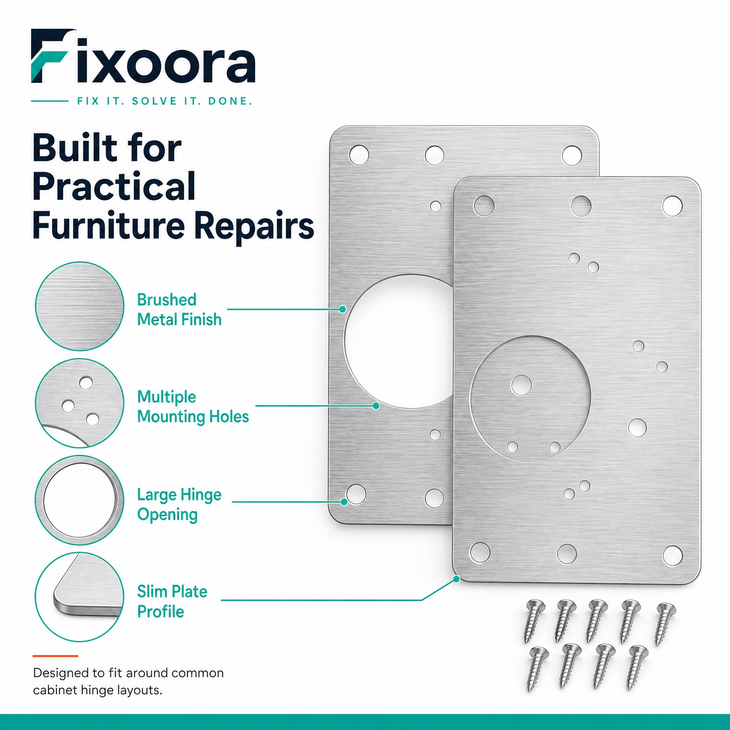 Cabinet Hinge Repair Plate Kit
