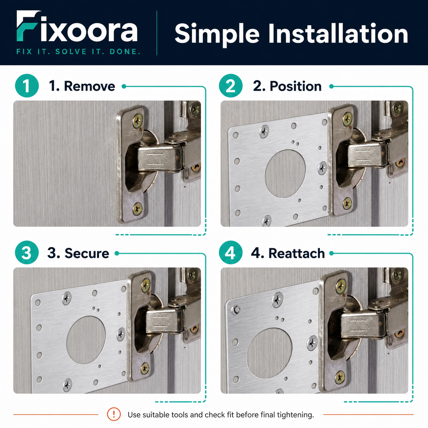 Cabinet Hinge Repair Plate Kit