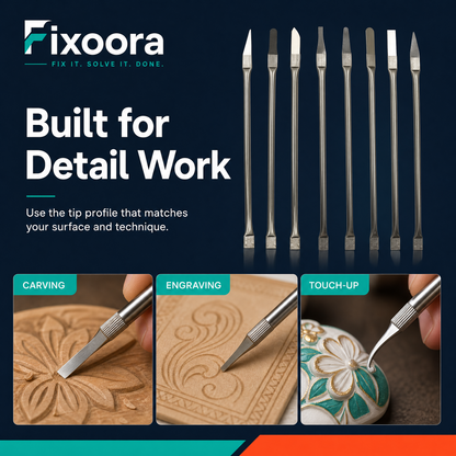Fixoora 8-Piece Precision Chip Removal Blade Set