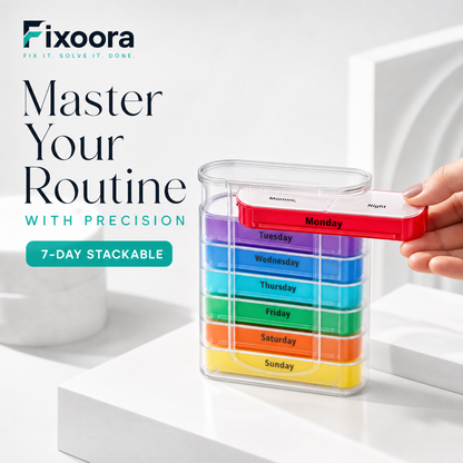 Fixoora 7-Day AM/PM Pill Organizer