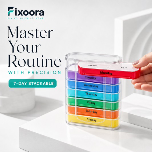 Fixoora 7-Day AM/PM Pill Organizer