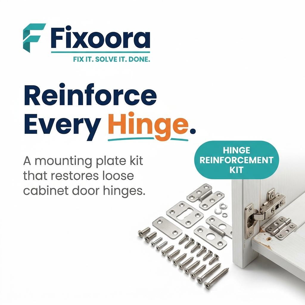 Fixoora Cabinet Door Hinge Reinforcement Plate Kit