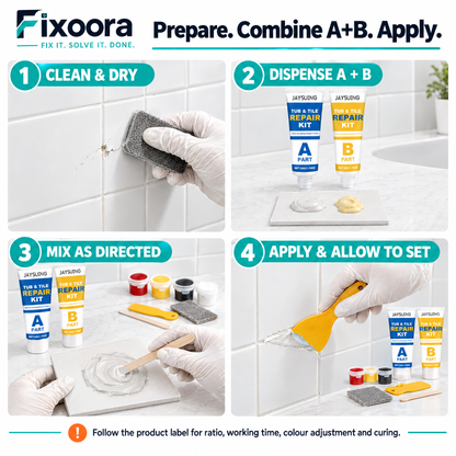 Fixoora Tub & Tile Crack Repair Kit